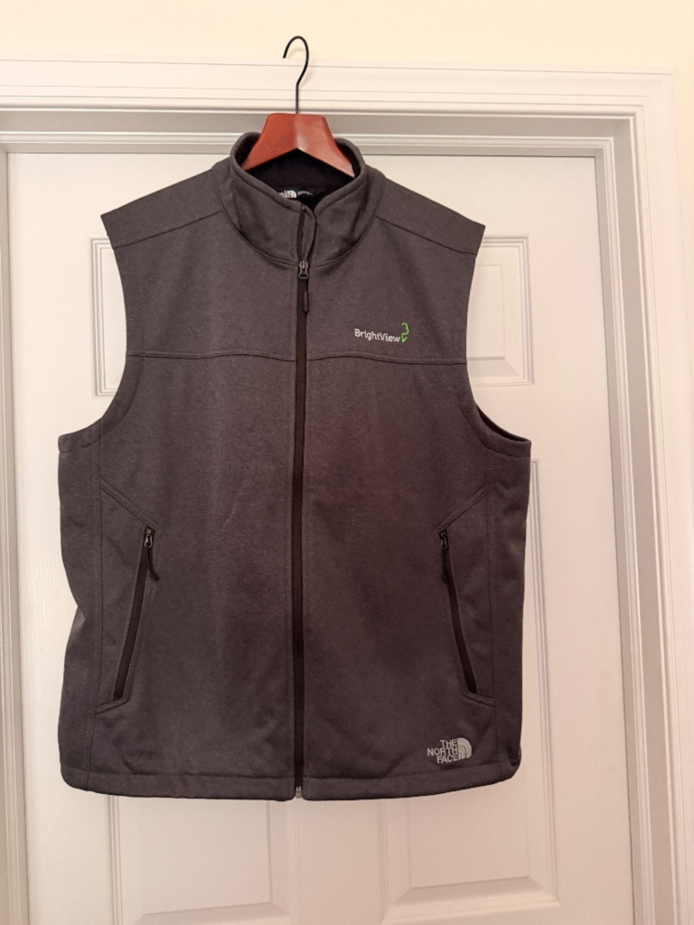 The North Face Vest Men's XL Gray Heather Ridgewall Soft Shell Wind Full Zip XL